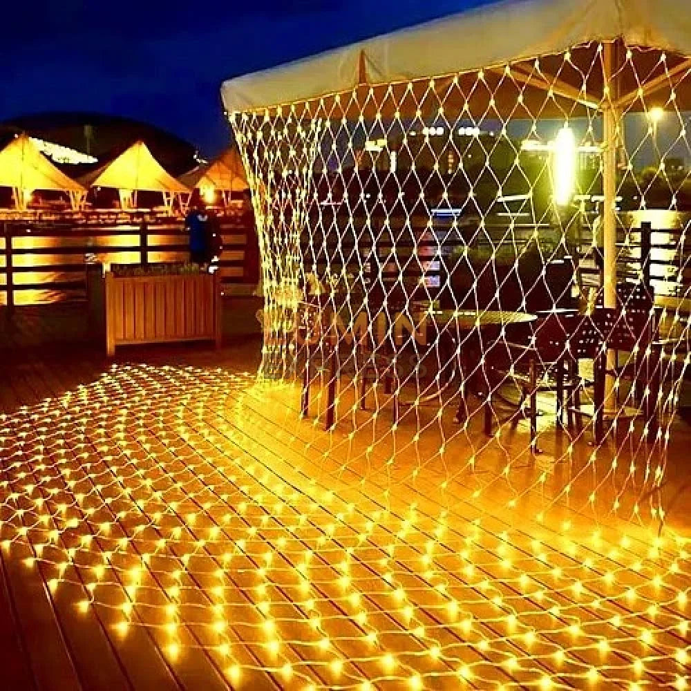 Guirlande Filet lumineux LED 3Mx3M Jaune
