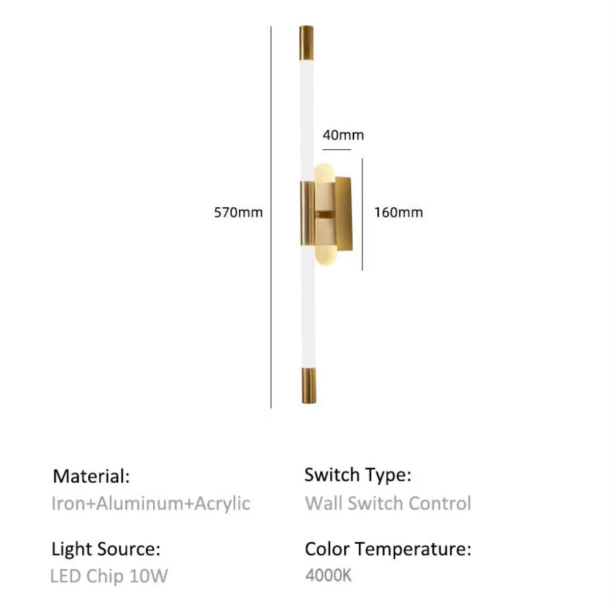 Applique BELMOND Gold 10W – Luminexpress Maroc