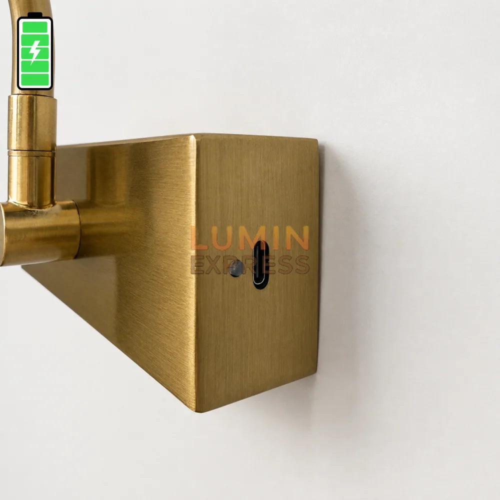 Applique LED Gold rechargeable allumée pour éclairage mural