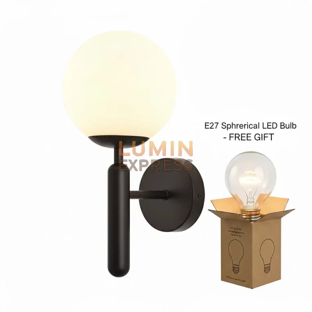 Applique ISADORA Black – luminaire mural noir pour mur intérieur