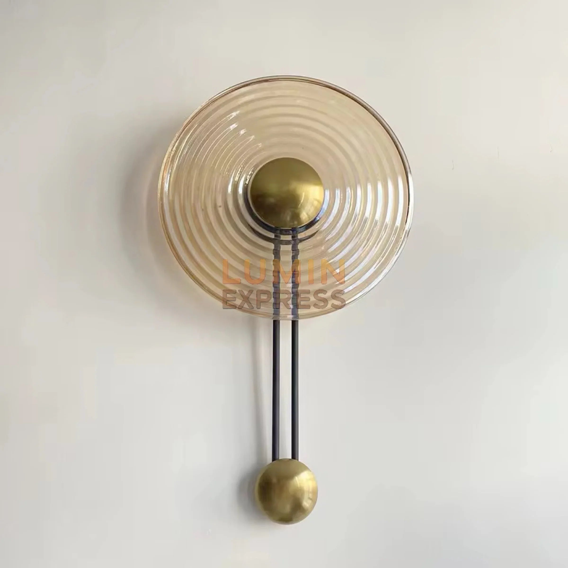 Applique murale SUNBELL design doré en verre – Éclairage décoratif élégant pour salon au Maroc
