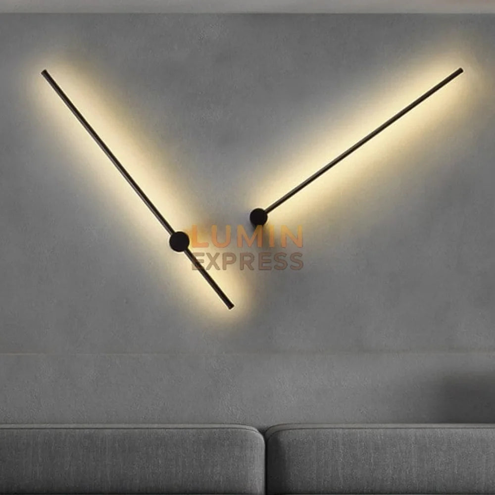 Applique design VERTIGO Black 80 cm – Luminaire mural noir haut de gamme pour intérieur Maroc