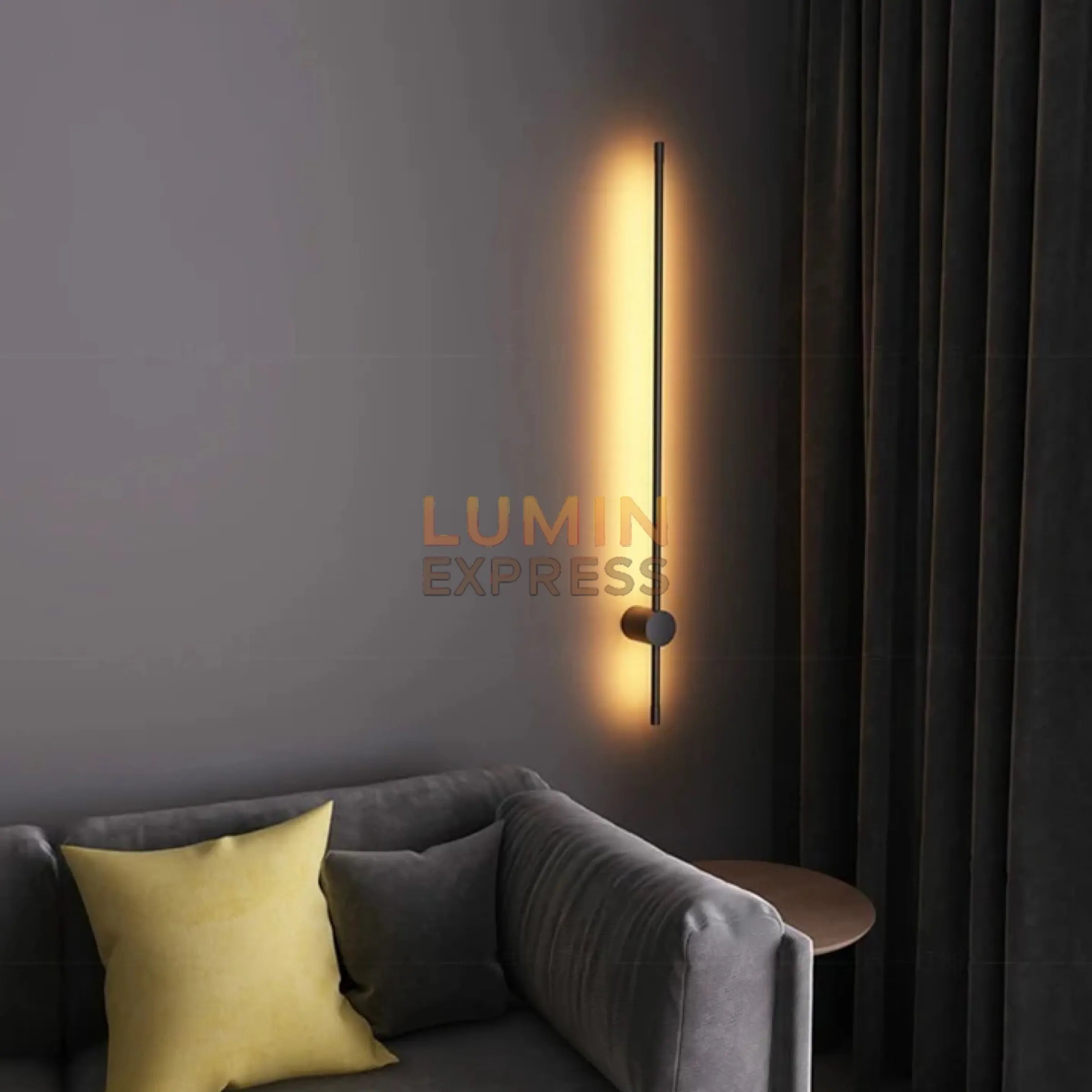 Applique décorative noire VERTIGO Black 80 cm – Luminaire mural tendance pour maison au Maroc