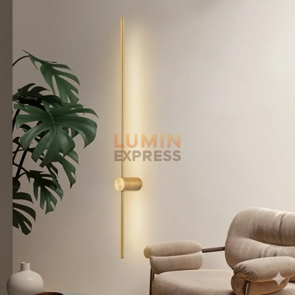 Applique murale VERTIGO Gold 80 cm en laiton doré – Luminaire mural moderne au Maroc