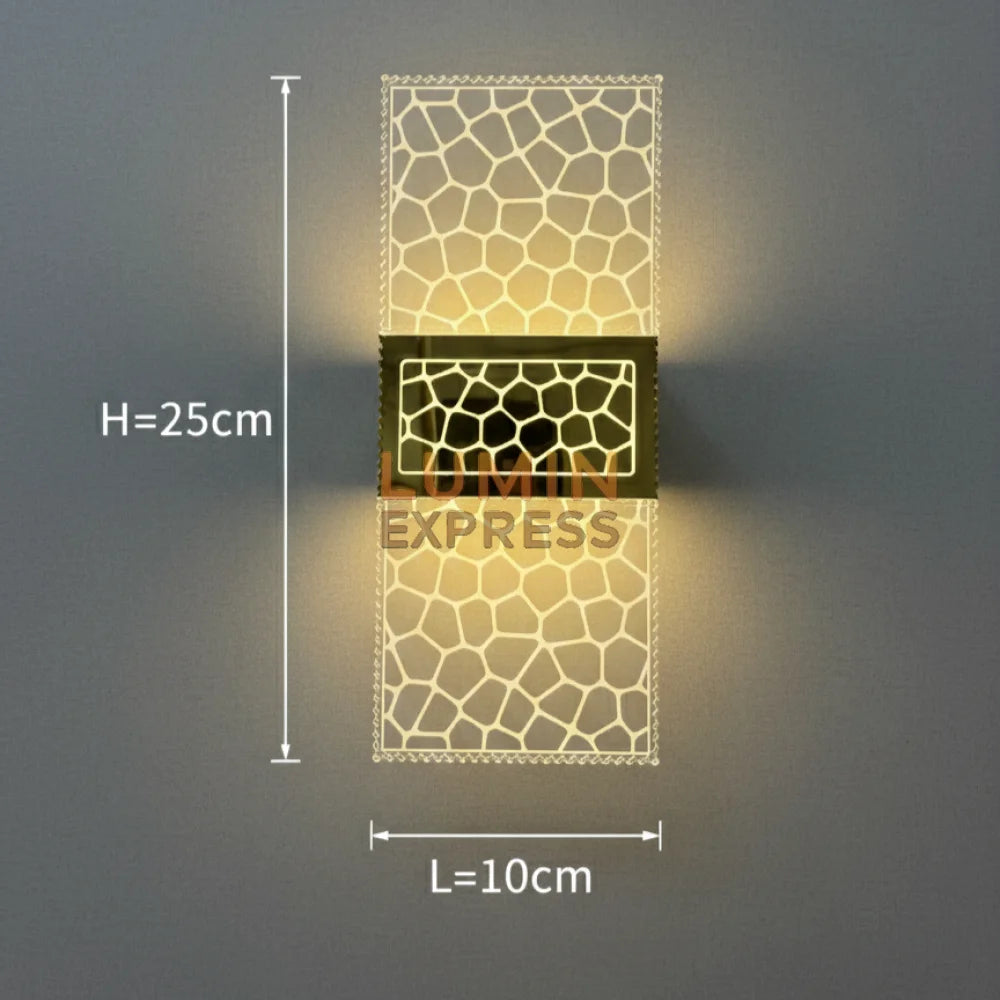 Applique murale gold design géométrique luminexpress maroc