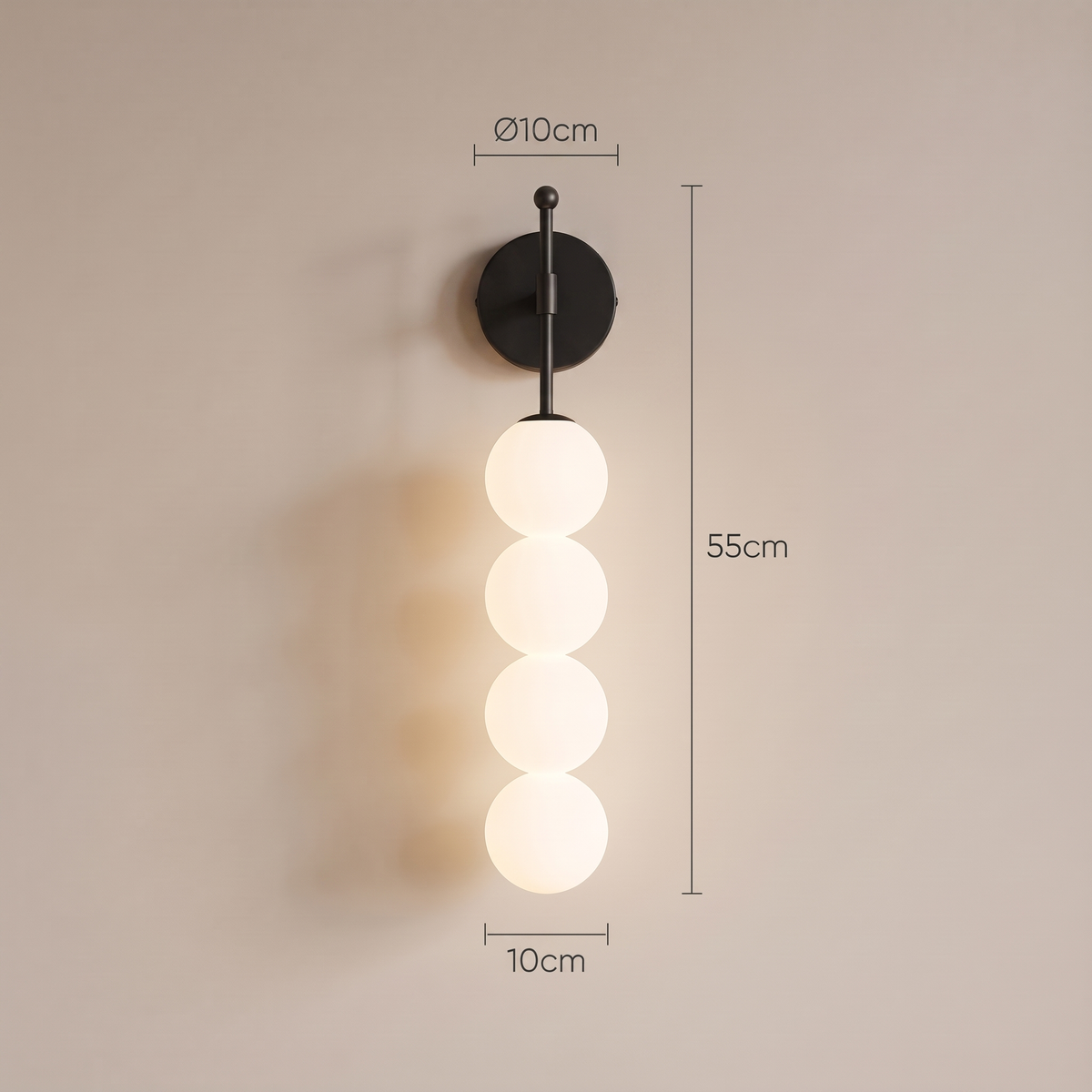 Applique murale BORA Black