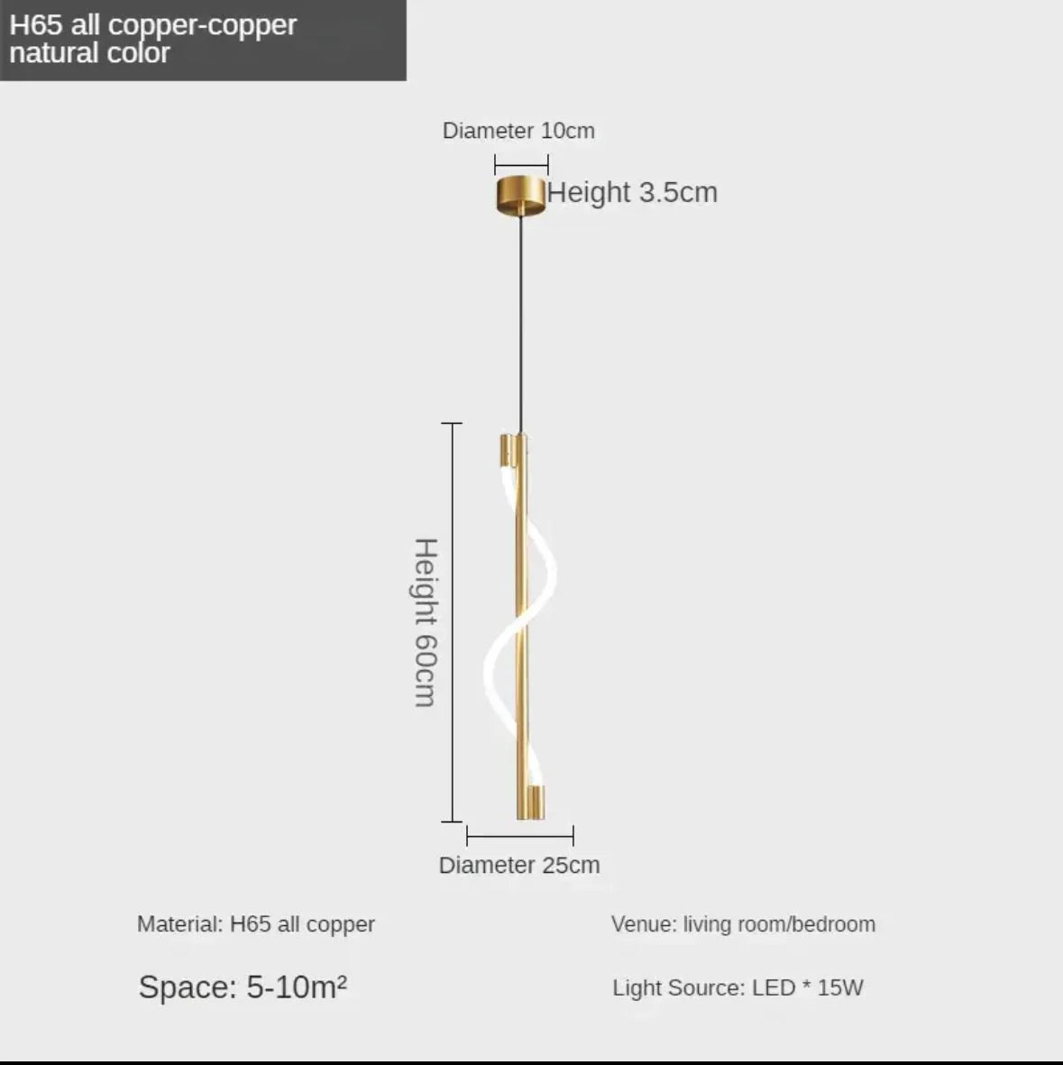 Suspension WINDY Gold