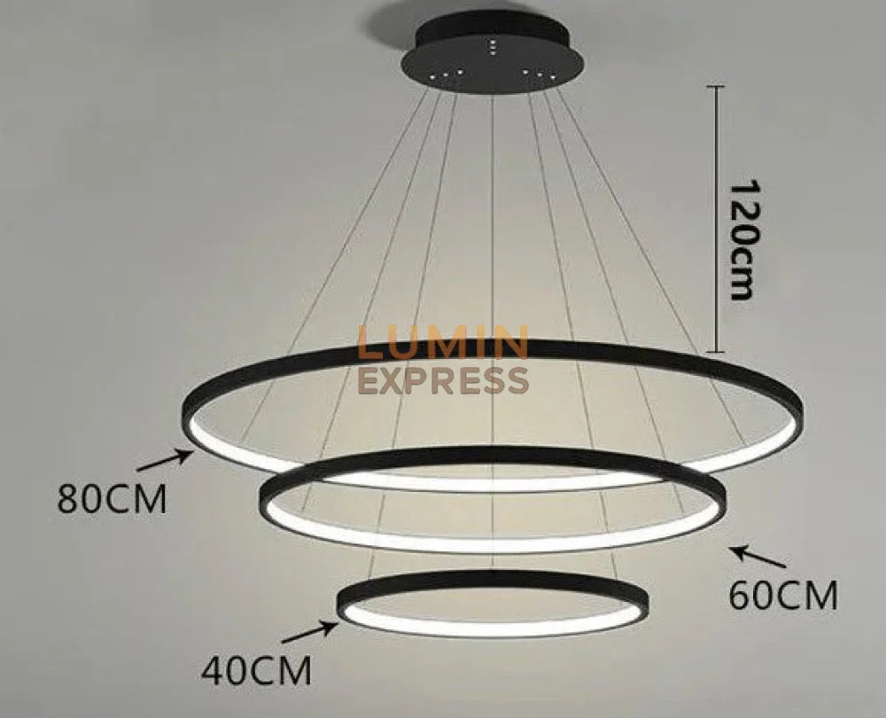 Suspension LISBON Black 80cm