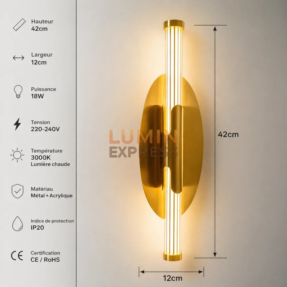 Applique murale CANTON Gold