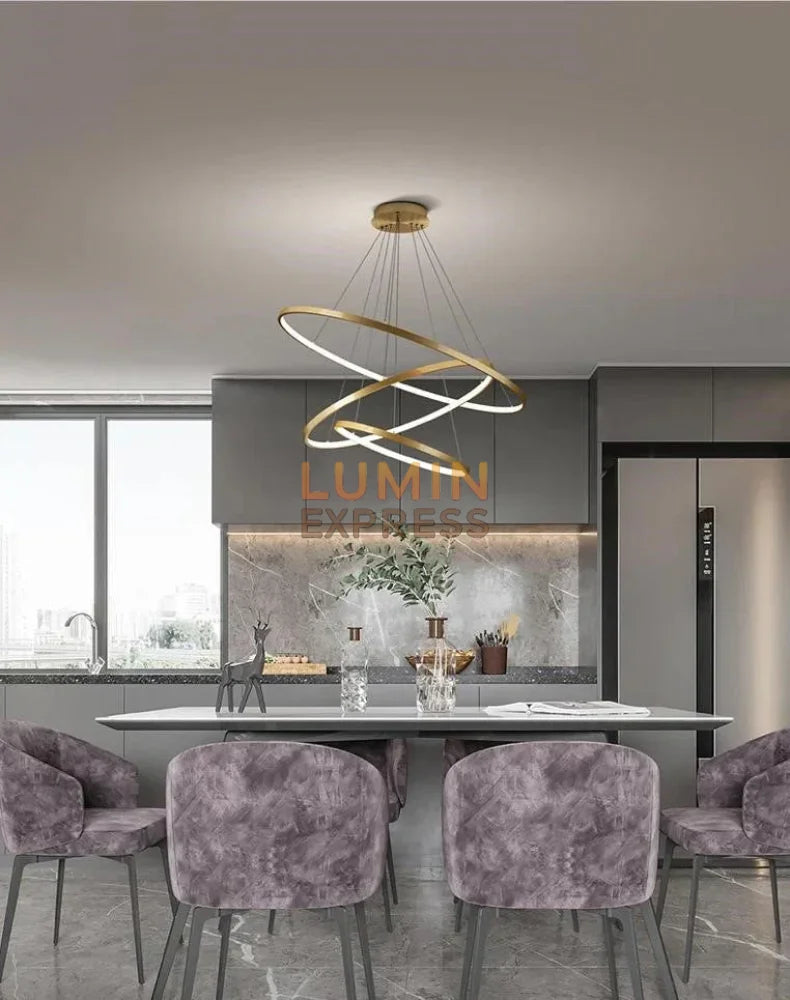 Suspension LISBON Gold 80cm