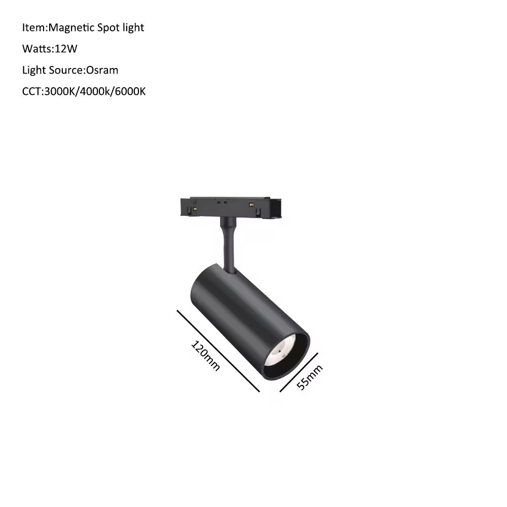 Projecteur LED 4000K pour rail magnétique