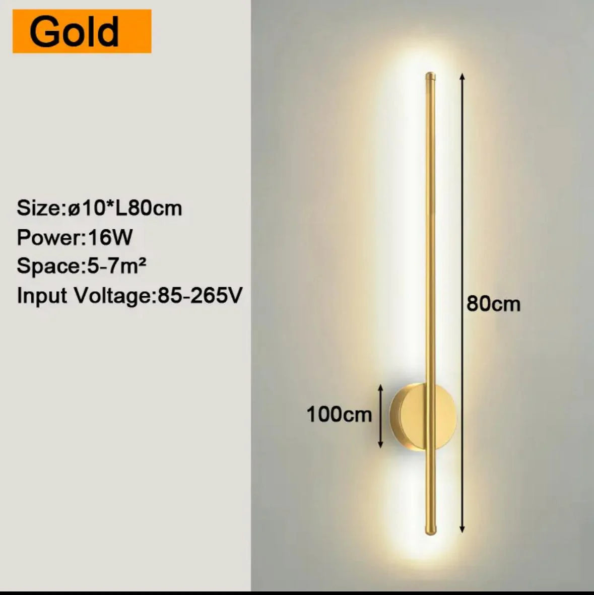 Applique murale VERTIGO Gold 60 cm