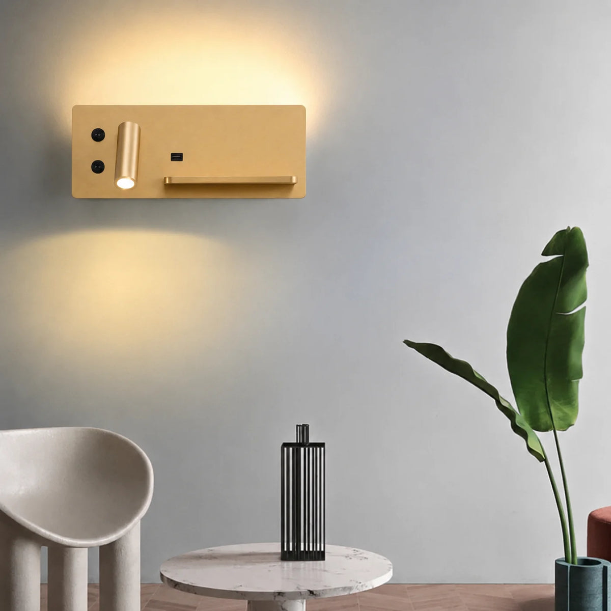 Applique murale Liseuse Wireless Gold