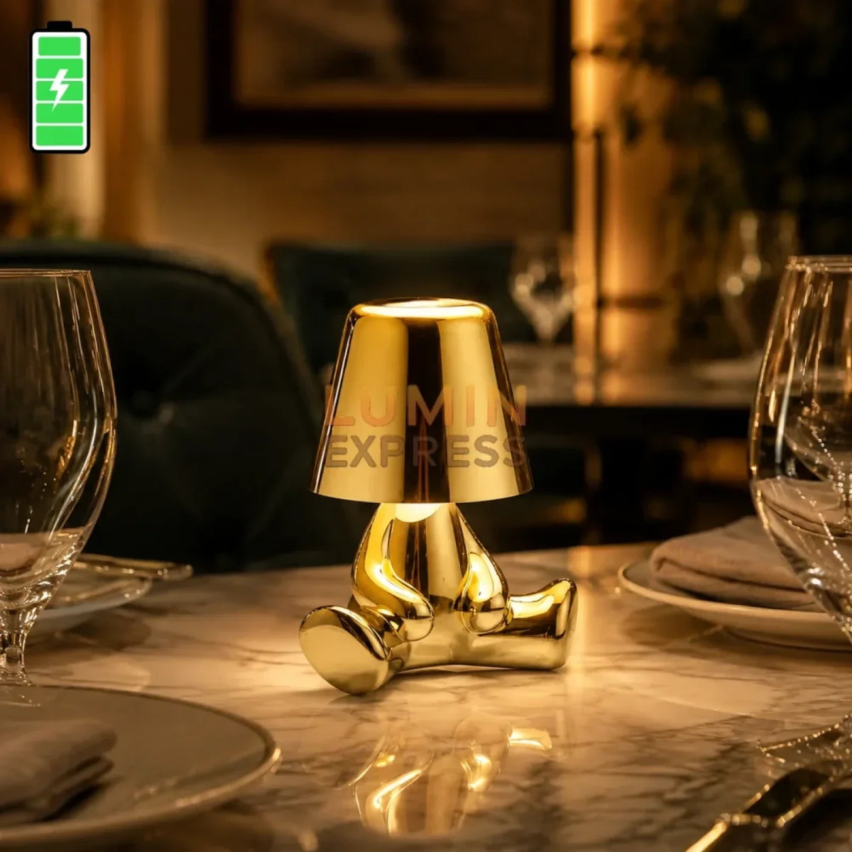 Lampe LED TEDDY Gold décorative pour restaurant cafe ou bureau