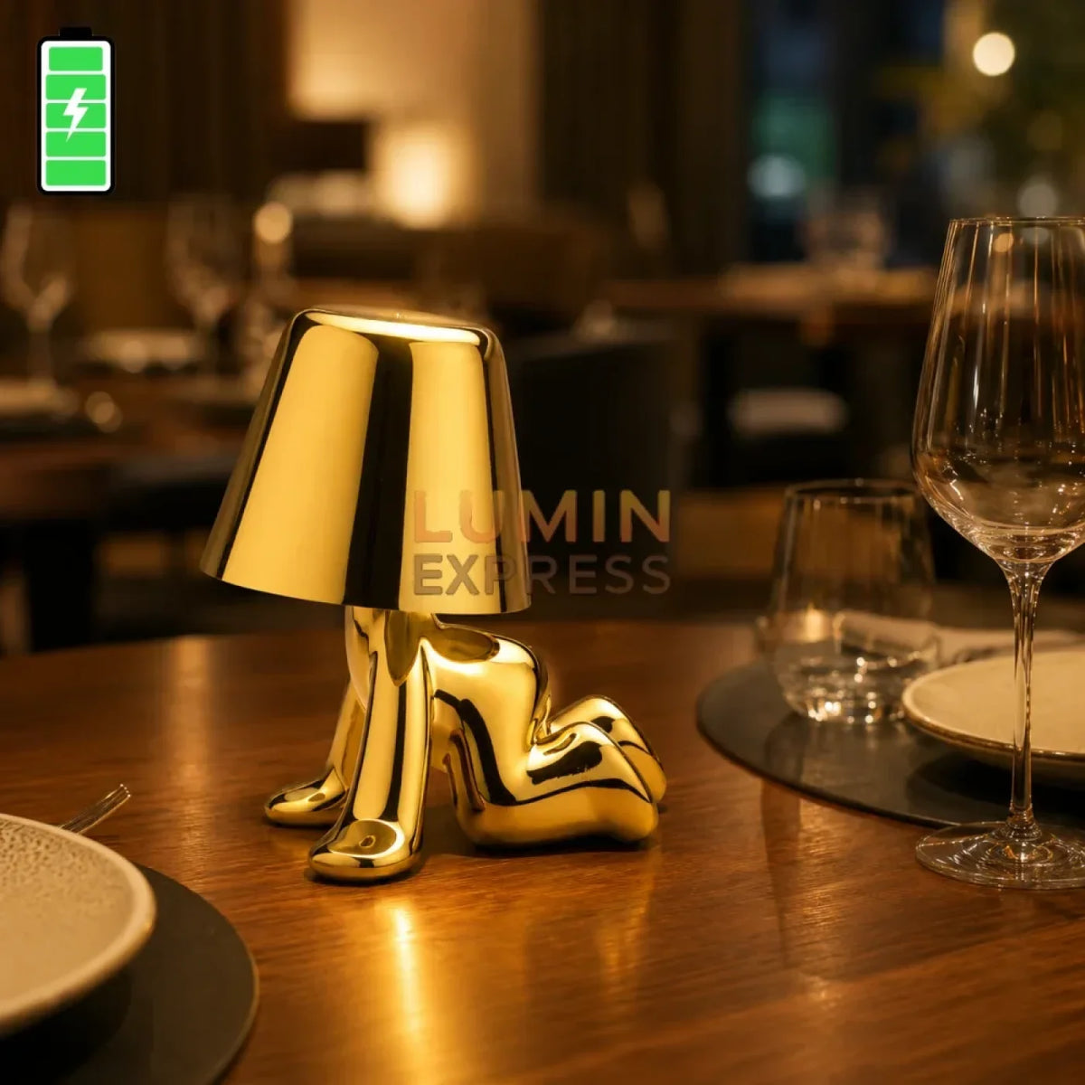 Lampe LED TEDDY B Gold décorative pour restaurant cafe ou bureau