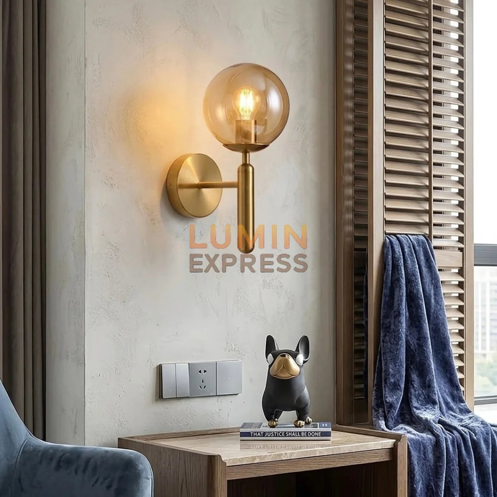 Lampe murale ambre décorative pour salon moderne au Maroc Luminexpress