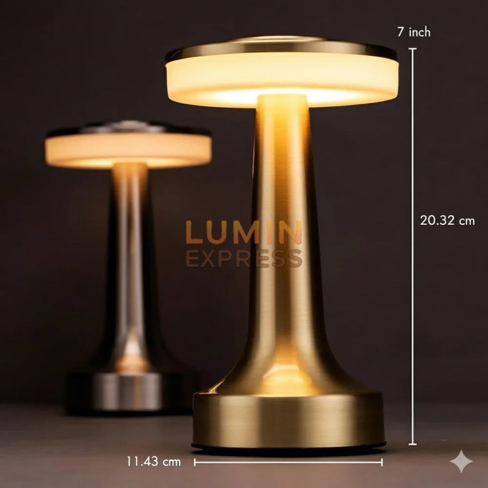 Lampe sans fil TEKTA Gold — luminaire rechargeable design pour maison au Maroc