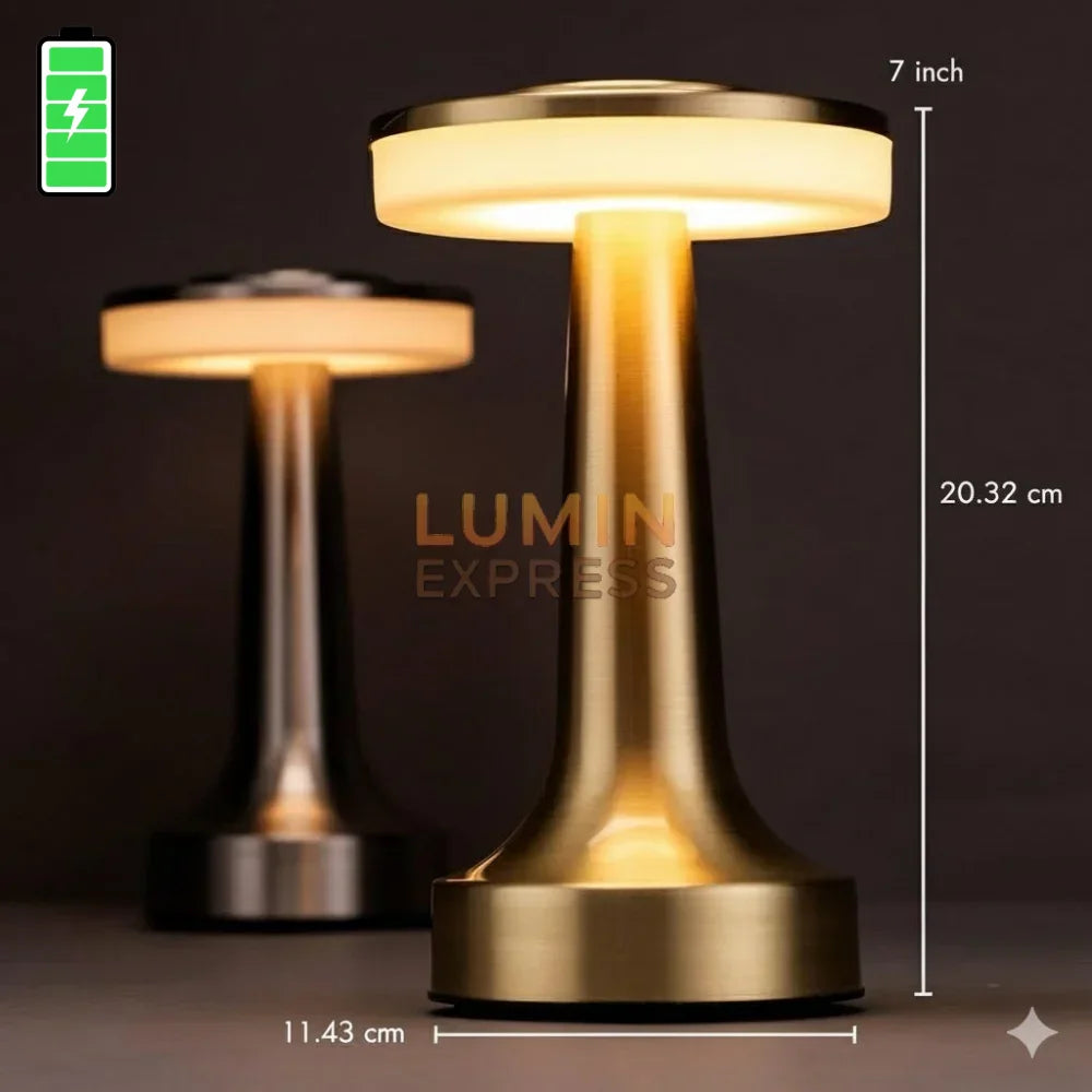 Lampe sans fil TEKTA Gold — luminaire rechargeable design pour maison au Maroc