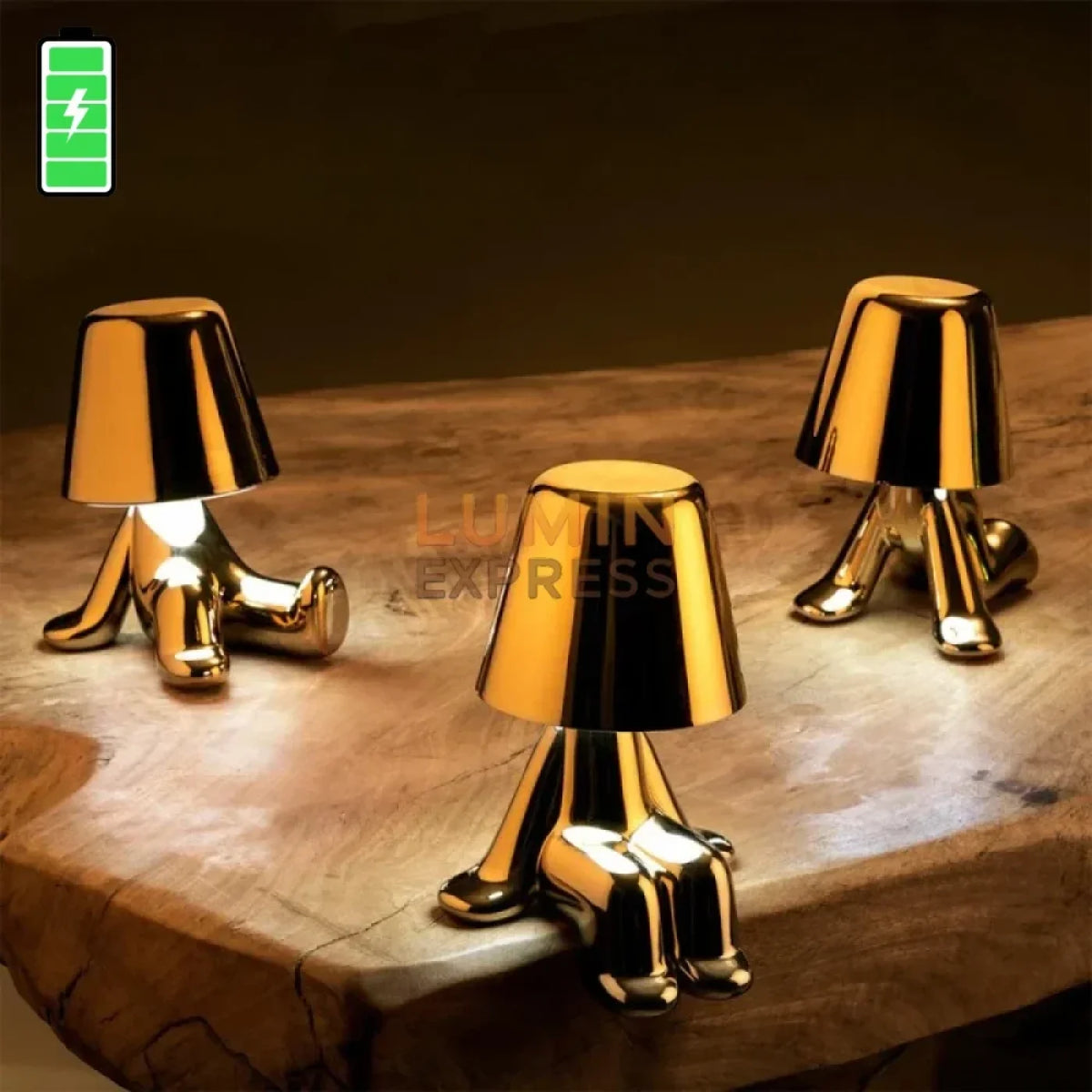 Lampe de table TEDDY Gold tactile disponible chez Luminexpress Maroc