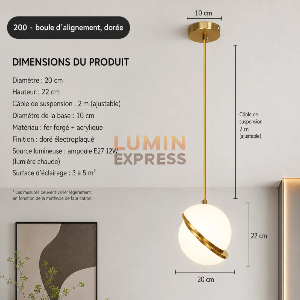 Suspension MARBELLA Gold