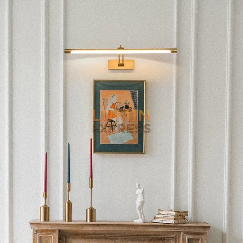 Applique murale orientable Dorée pour tableau et miroir
