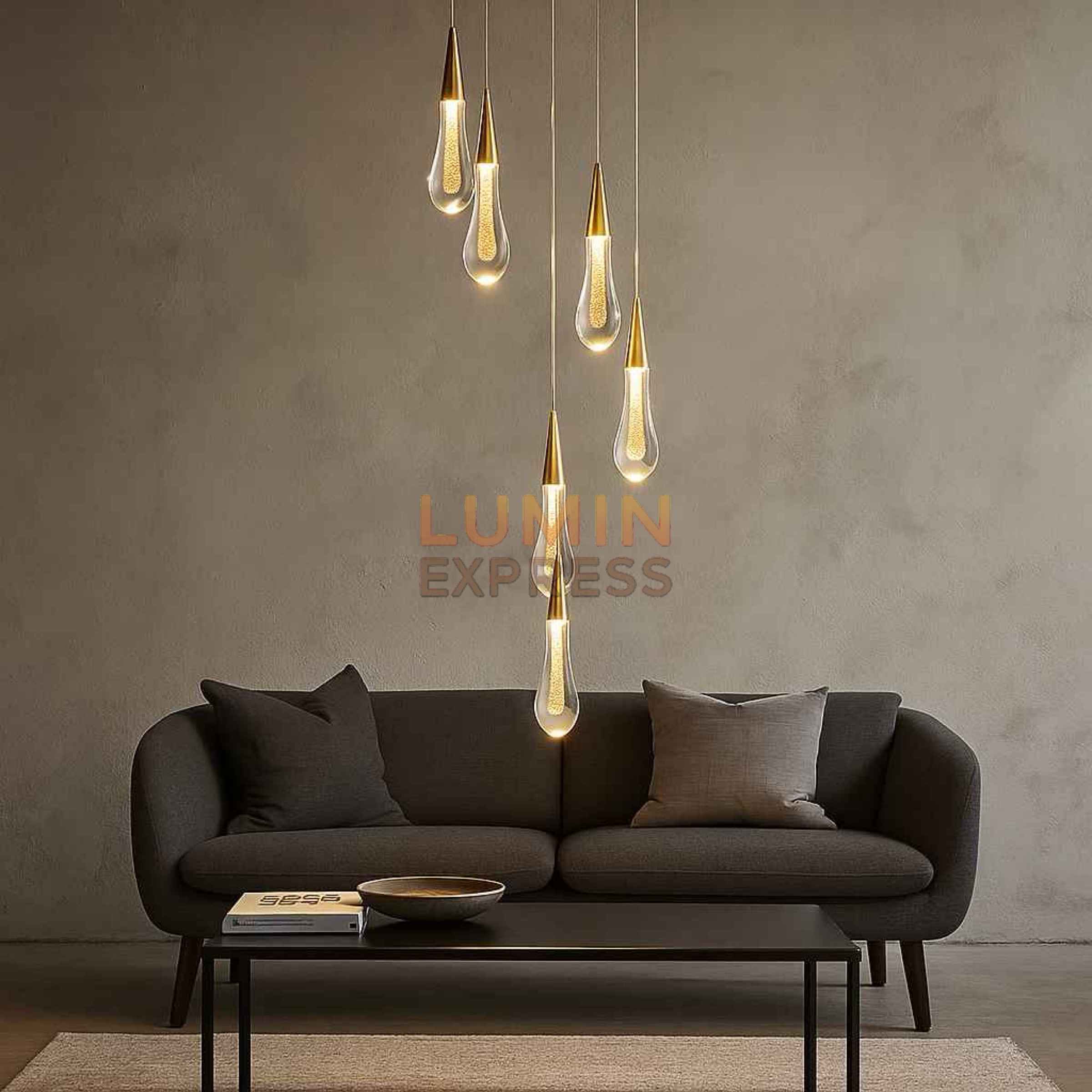 Lustre GOTA 6 lampes LED luxe et modernité – livraison Maroc