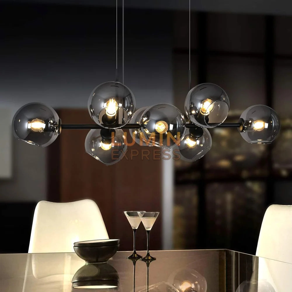 Suspension Cluster Black luminaire salle à manger contemporaine