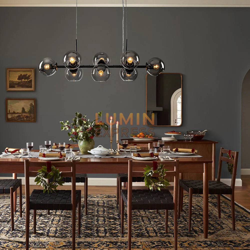 Suspension Cluster Black hôtel restaurant villa – Luminaire Maroc