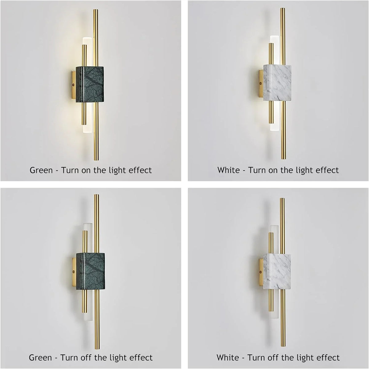Applique décorative moderne marbre vert – Luminexpress – Luminaire mural couloir Maroc