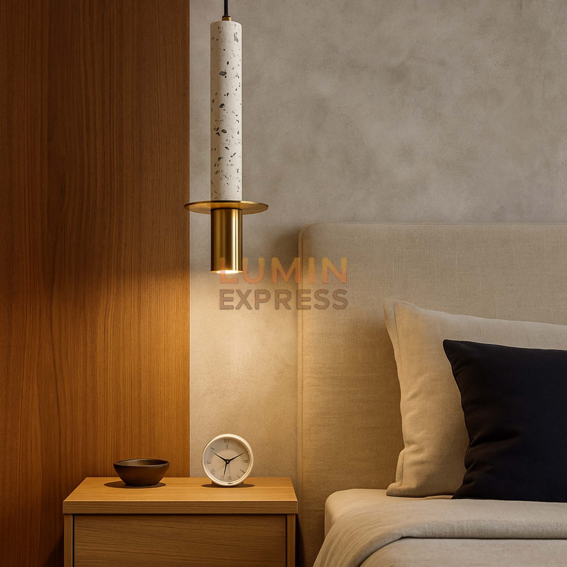 Luminaire suspension TERRAZZO White terrazzo blanc – style minimaliste pour décoration intérieure au Maroc