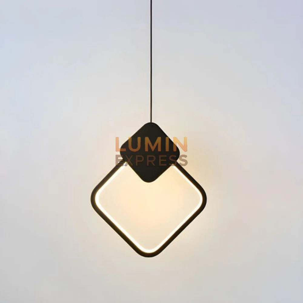 Luminaire SLIM Carré noir design minimaliste tête de lit