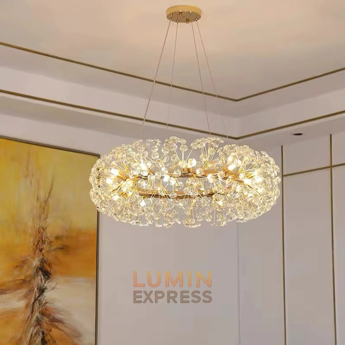 Lustre CLASSICO 60 cm avec ampoules G9 offertes – design classique Maroc