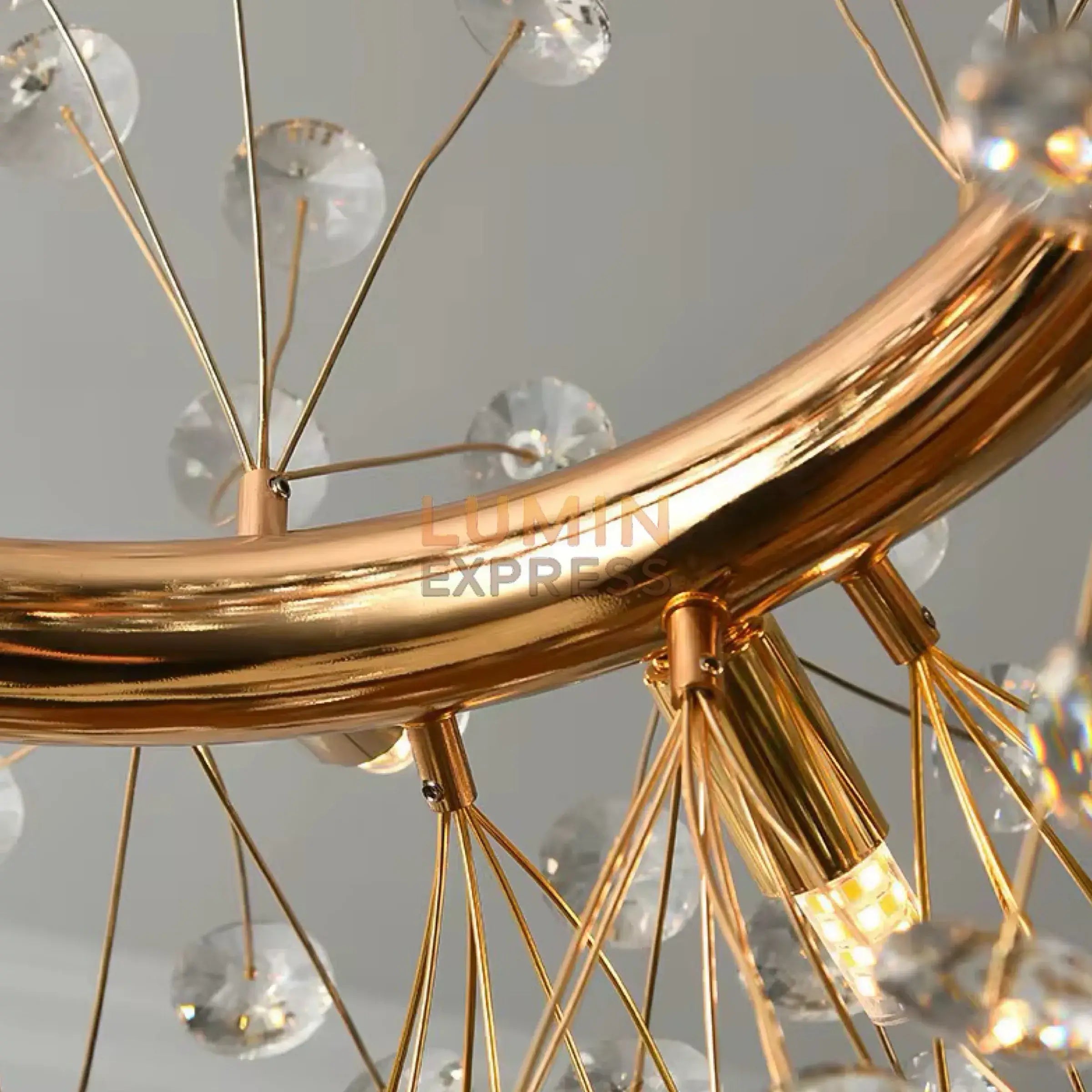 Lustre CLASSICO finition dorée ou métal de luxe
