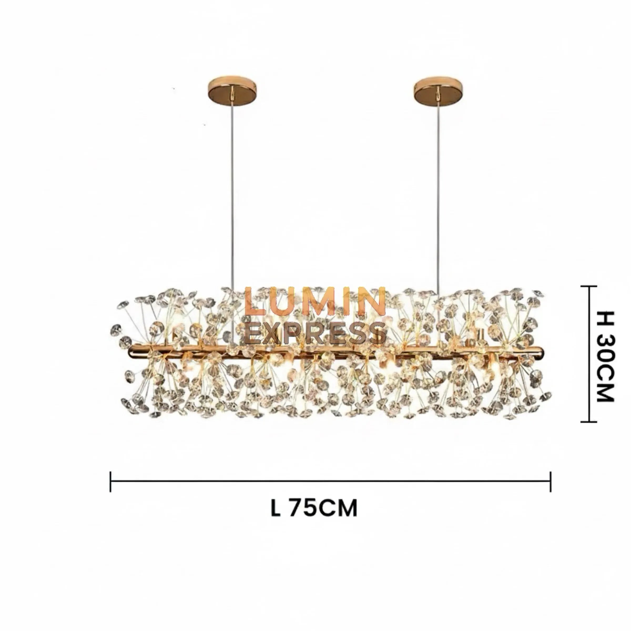 Lustre CLASSICO design luxe 75 cm avec cristaux brillants – Luminexpress Maroc