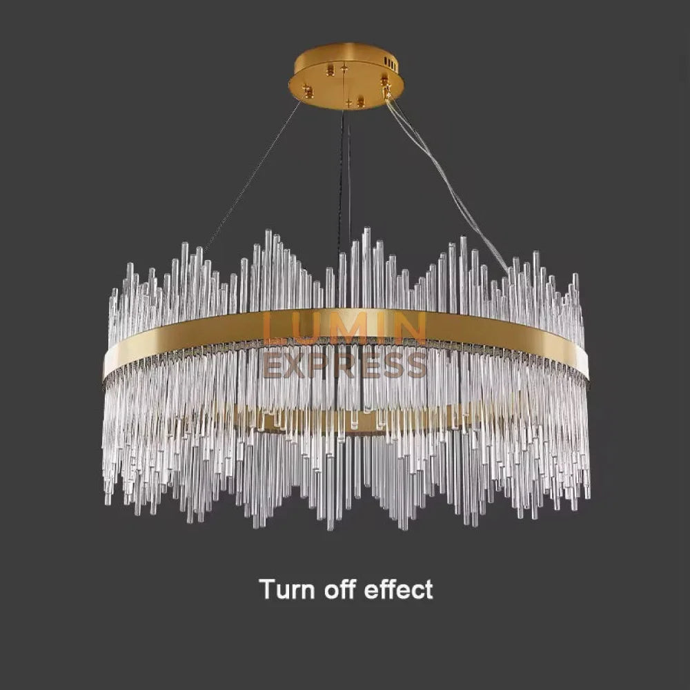 Lustre cristal contemporain pour espace luxe Luminexpress