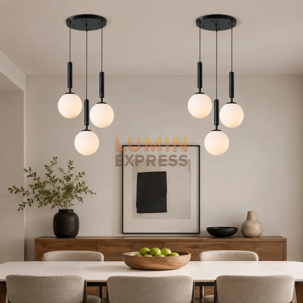 Luminaire Luminexpress ISADORA Triple Black – suspension design Maroc