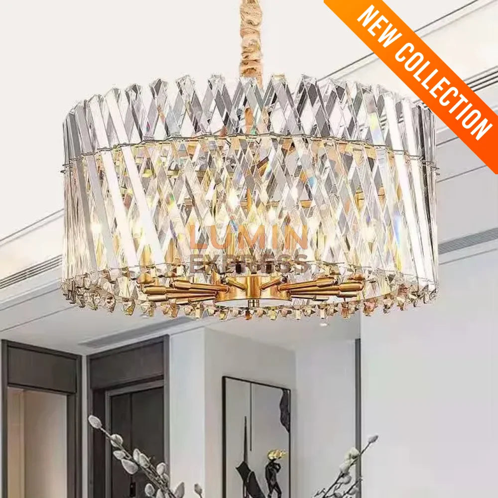 Lustre WINDSOR – suspension design dorée pour intérieur chic et moderne