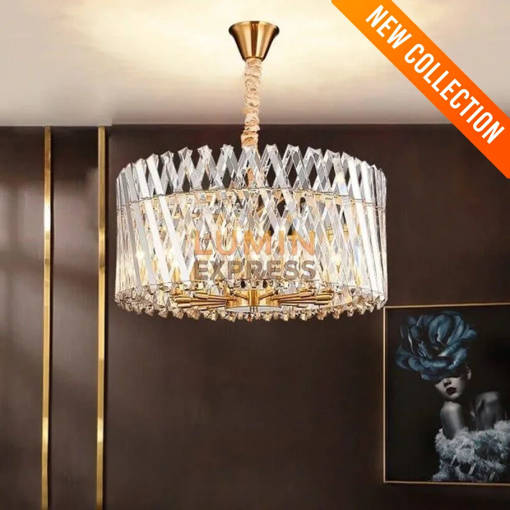 Lustre WINDSOR – luminaire suspendu doré au design contemporain Luminexpress Maroc