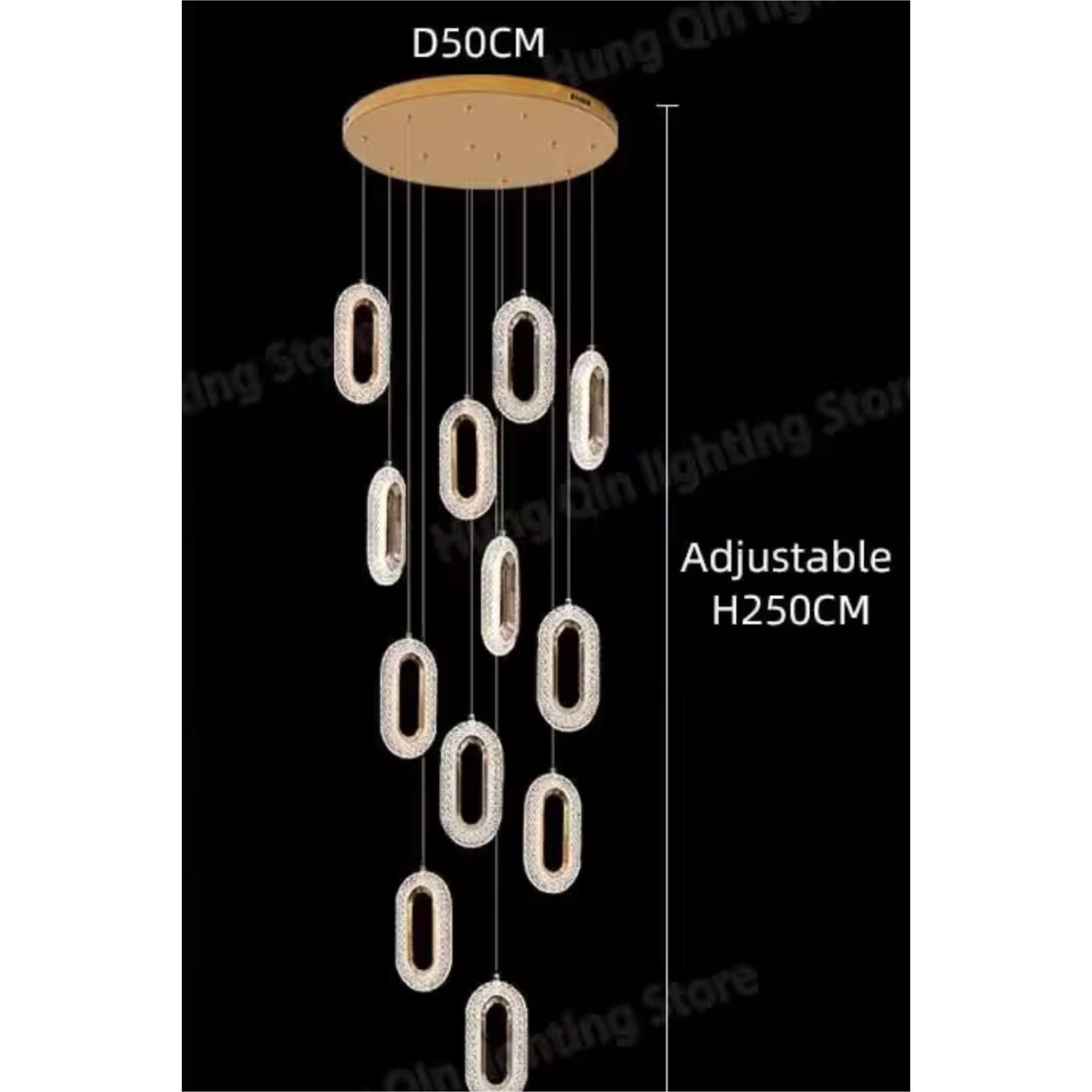 Lustre VIRAL 13 Anneaux