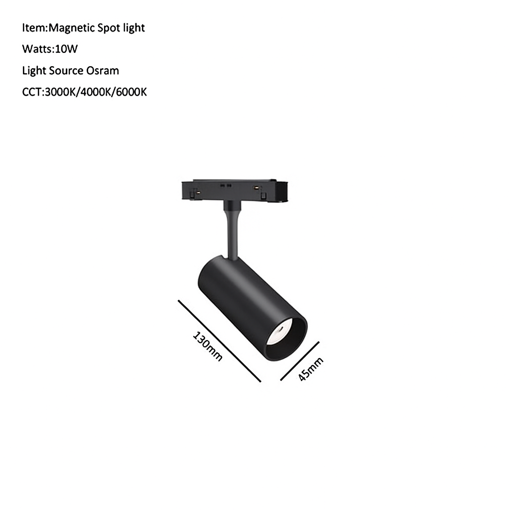 Projecteur LED 4000K pour rail magnétique