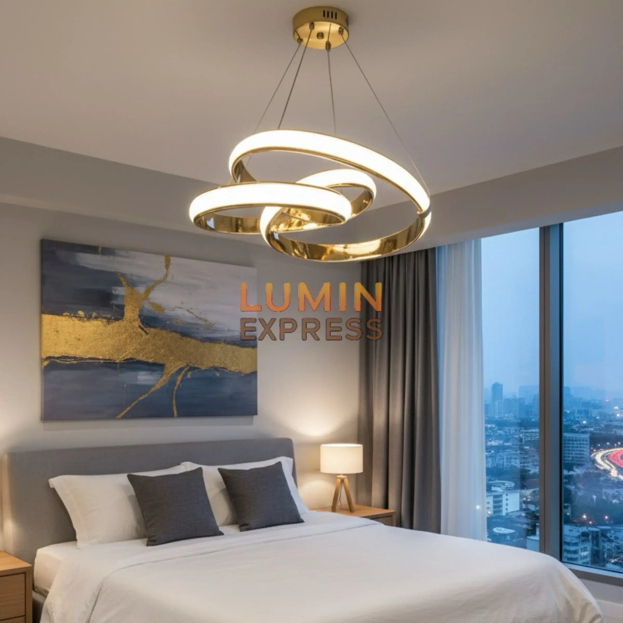 Luminaire suspension ALTUS Gold style contemporain