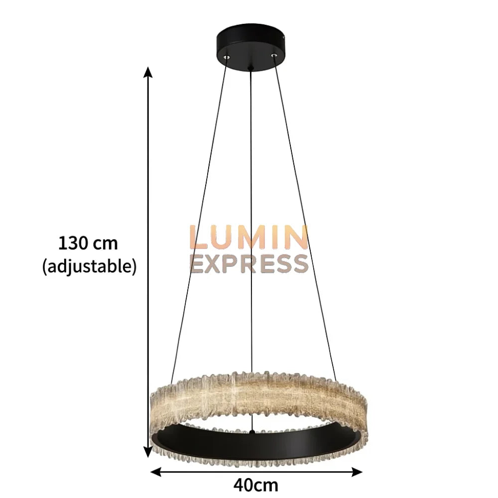 Suspension LED noire avec télécommande – éclairage intérieur haut de gamme