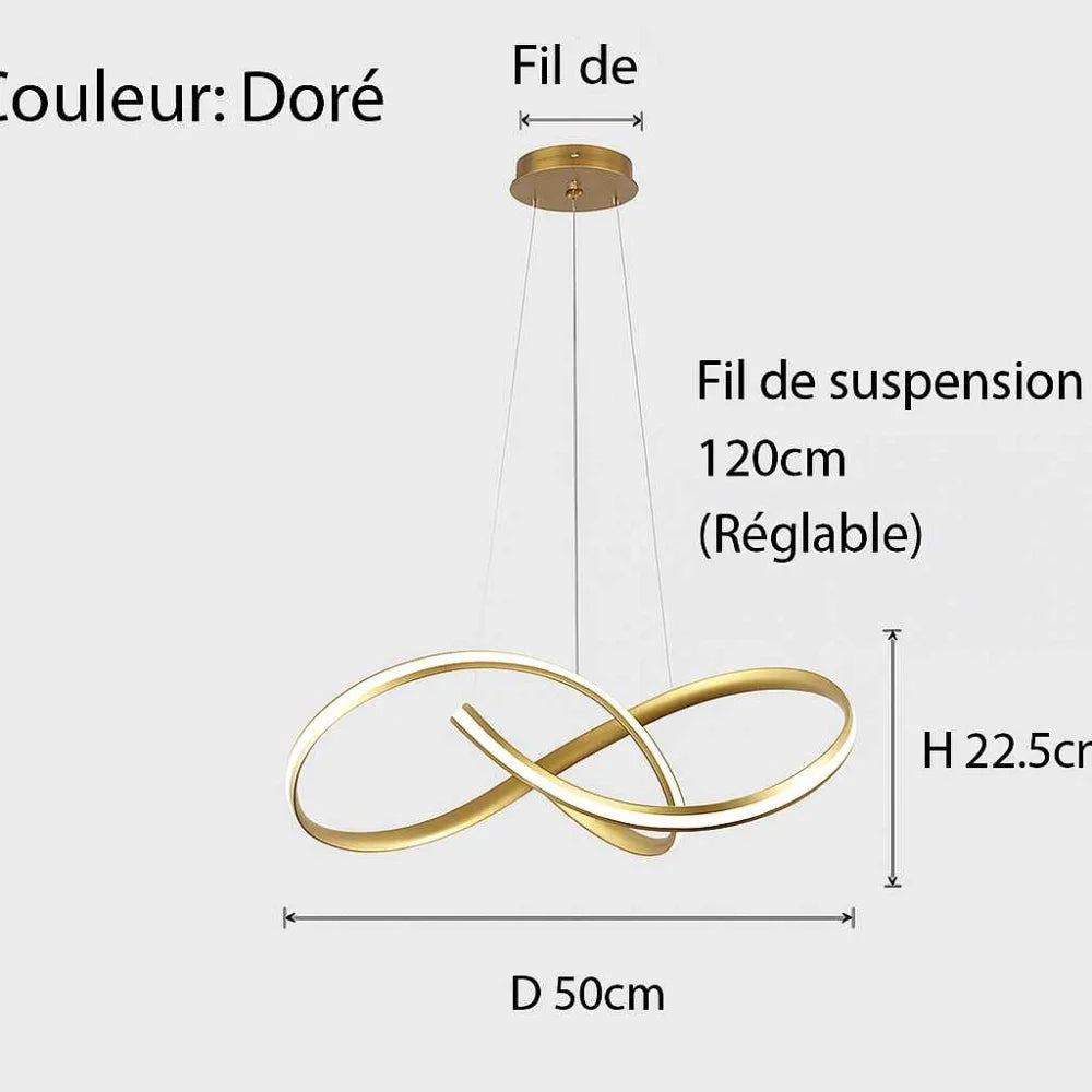 Plafonnier suspension LED CIGALO 50 cm avec hauteur réglable