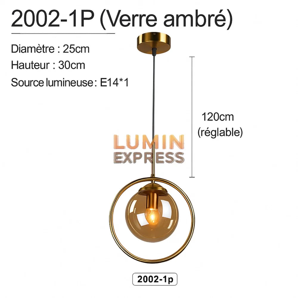 Détail d’un abat-jour de la suspension CLARO Triple, rendu premium au Maroc