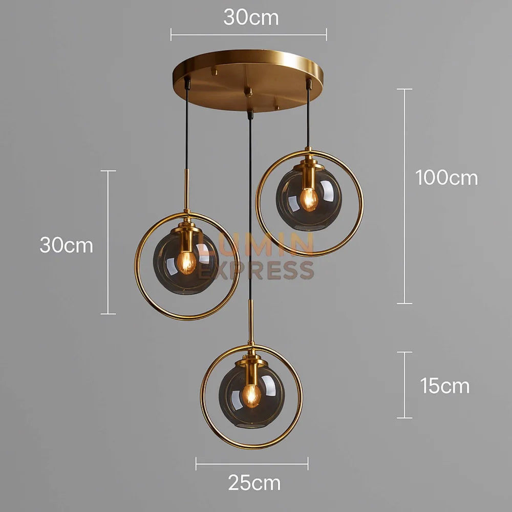 Détail de la base plafond de la suspension CLARO Triple, installation propre au Maroc