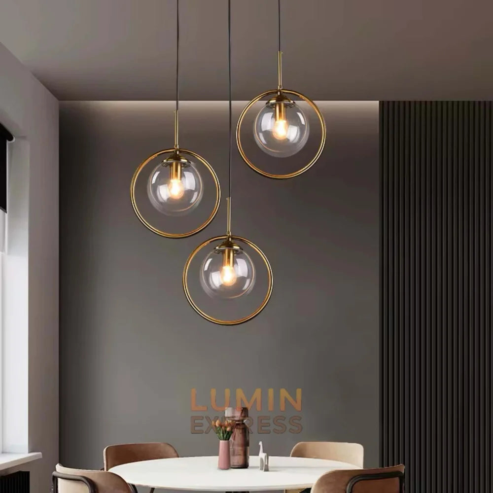 Suspension CLARO Triple, luminaire élégant pour salle à manger ou séjour au Maroc