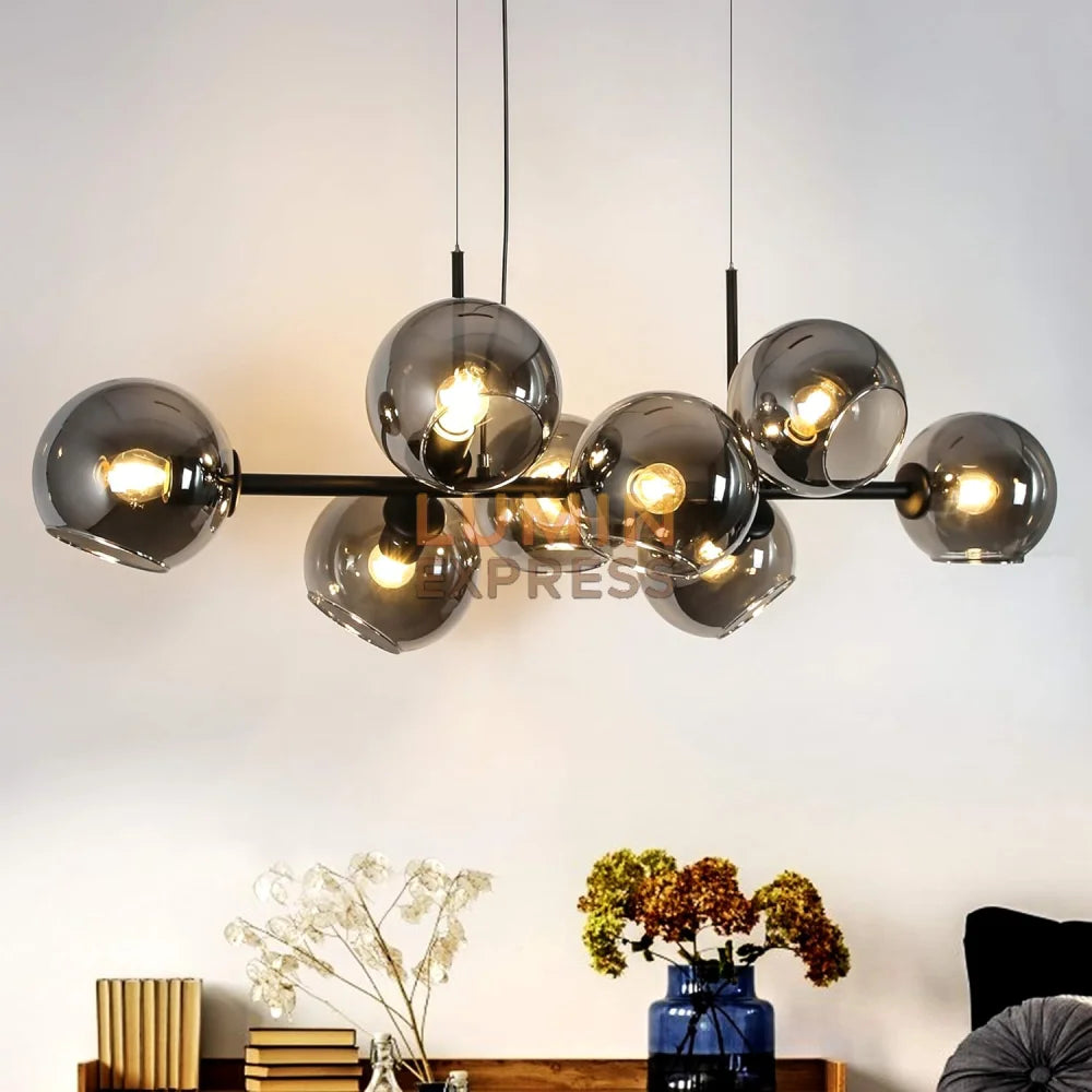 Lustre Cluster Black noir design pour salon Luminaire Maroc