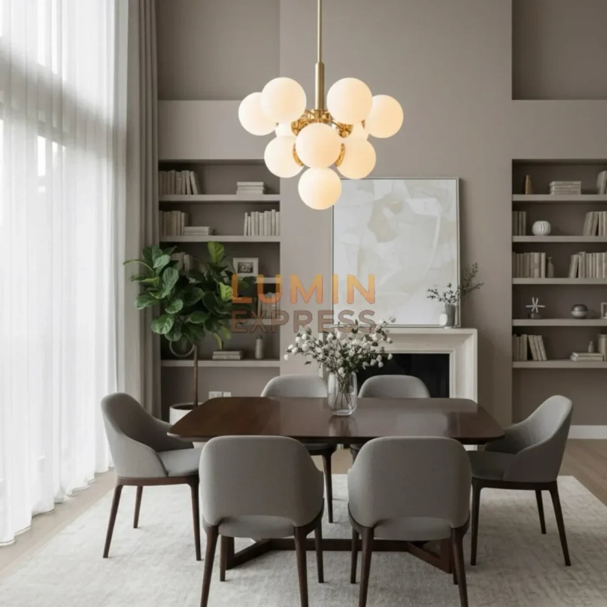 Lustre doré élégant comparable à IKEA – Luminaire Maroc Luminexpress