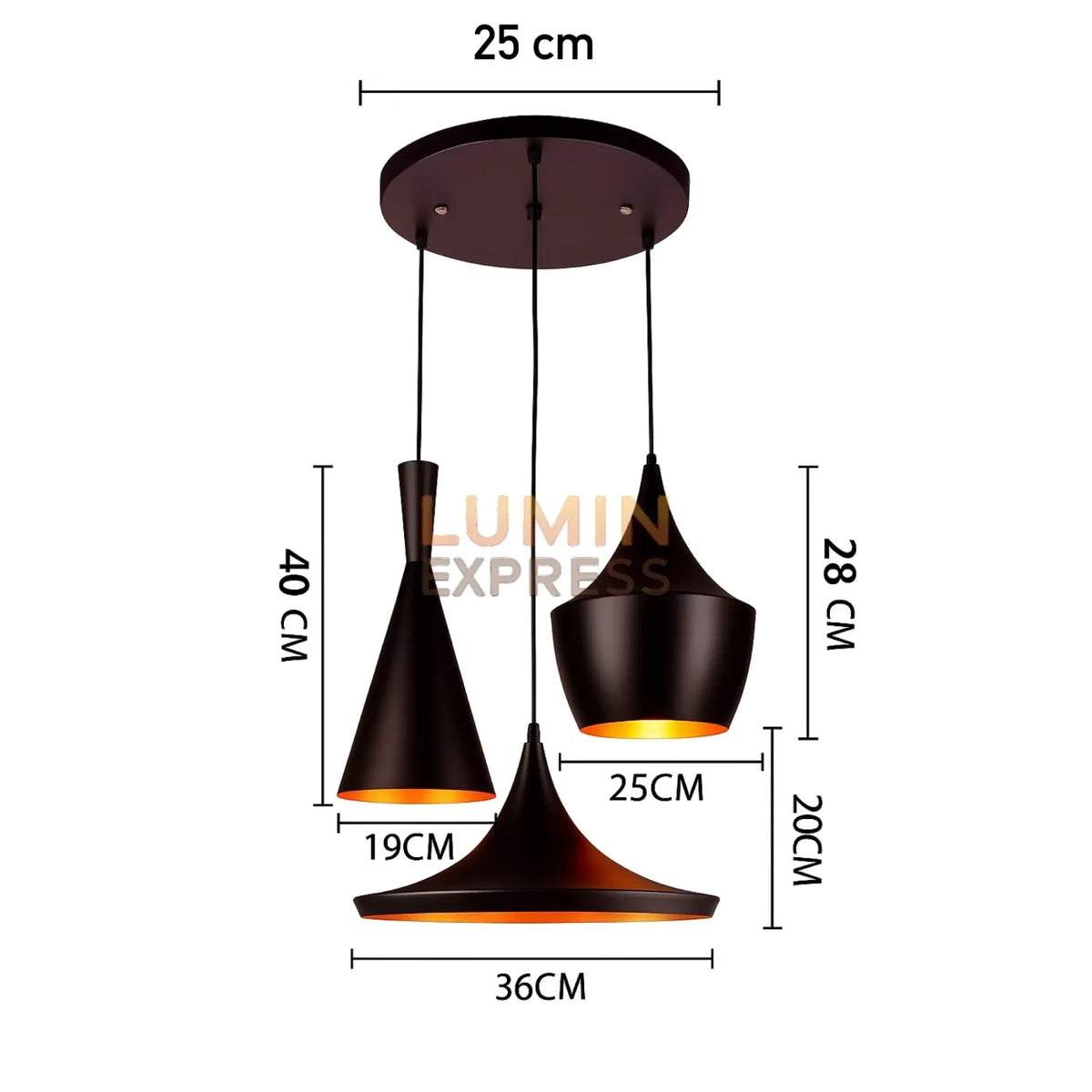 Suspension moderne élégante noir – éclairage décoratif au Maroc