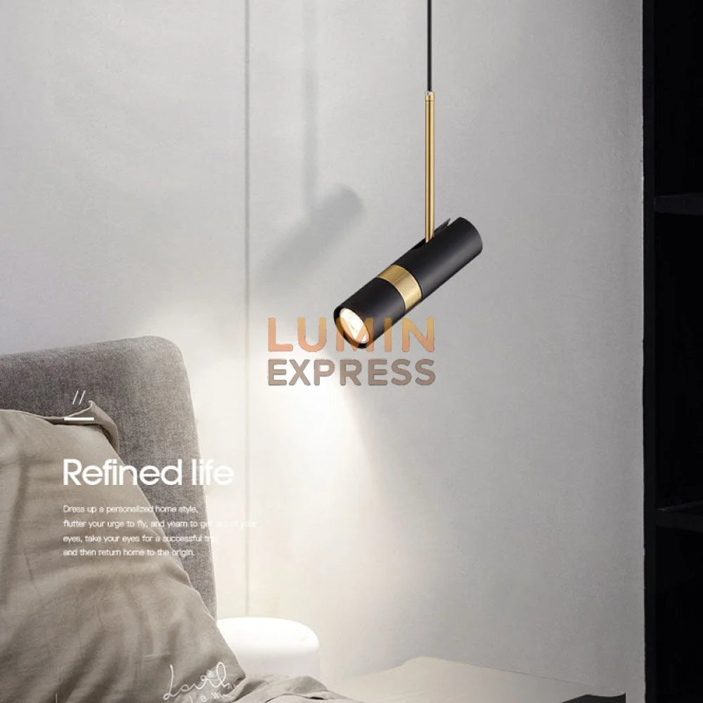 Suspension ELVOR Black — luminaire chambre Maroc style moderne.